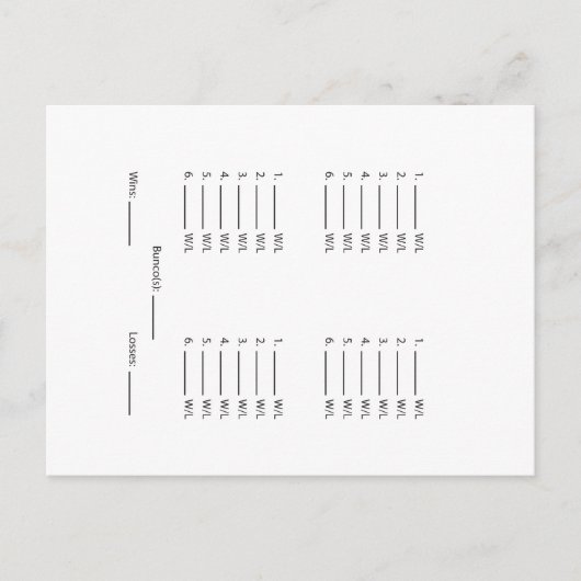 背景のBuncoあなたのシートを加えて下さい インビテーションポストカード (正面)