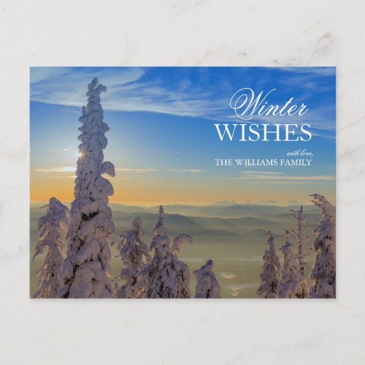 背景のfataのmorganaのSnowghosts ポストカード (正面)