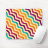 背景はとのレトロの2で縞で飾ります マウスパッド (マウス)