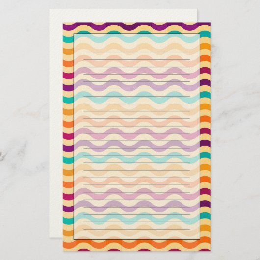 背景はとのレトロの2で縞で飾ります 便箋 (正面/裏面)