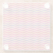 背景はとのレトロの3で縞で飾ります ガラスコースター (裏面)