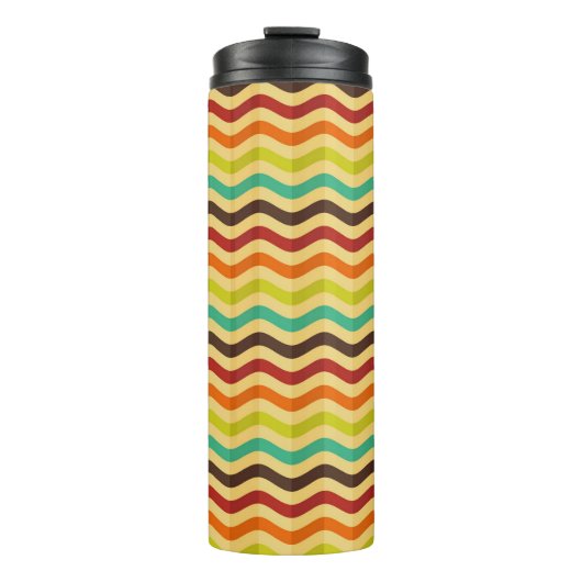 背景はとのレトロの4で縞で飾ります タンブラー (正面)