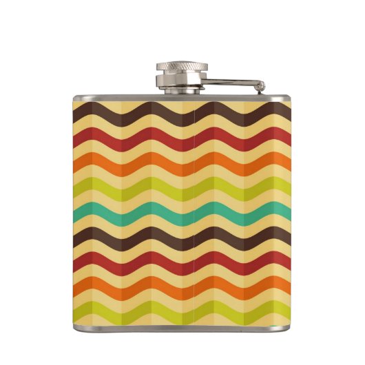 背景はとのレトロの4で縞で飾ります フラスク (裏面)