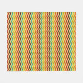 背景はとのレトロの4で縞で飾ります フリースブランケット (正面(横))