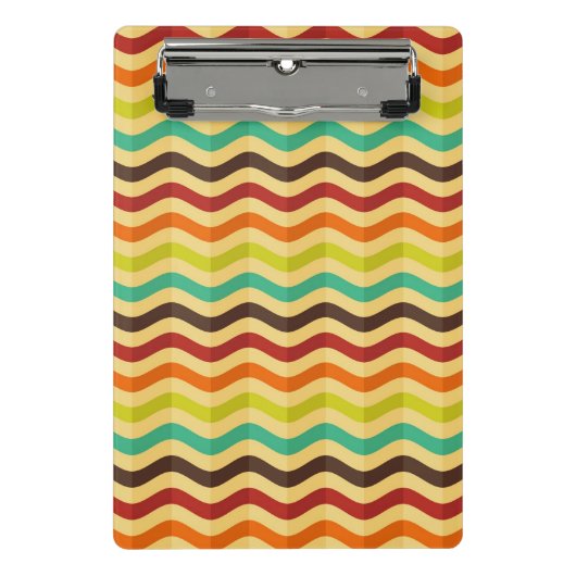 背景はとのレトロの4で縞で飾ります ミニクリップボード (正面)