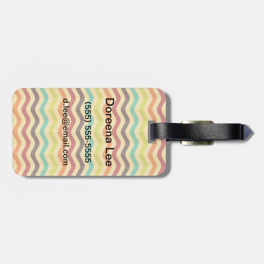 背景はとのレトロの4で縞で飾ります ラゲッジタグ (裏面横)