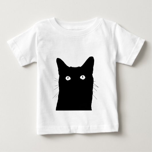 背景をクリック選ぶ猫が見える ベビーTシャツ (正面)