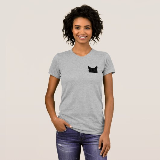 背景をクリック選ぶ猫が見える Tシャツ (正面フル)