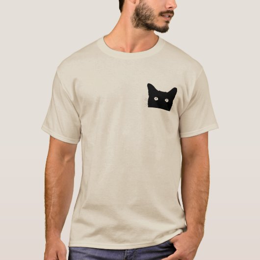 背景をクリック選ぶ猫が見える Tシャツ (正面)