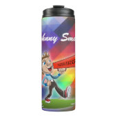 背景を個人用にカラフル設定したチアリーダー タンブラー (正面)