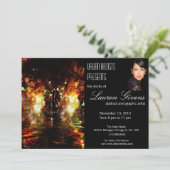 背景を含むアートショーの招待 招待状 (スタンド正面)