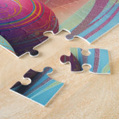 背景を持つイースター渦巻形の卵 ジグソーパズル (側面)