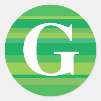 背景を持つカラフルモノグラストライプのム – G ラウンドシール