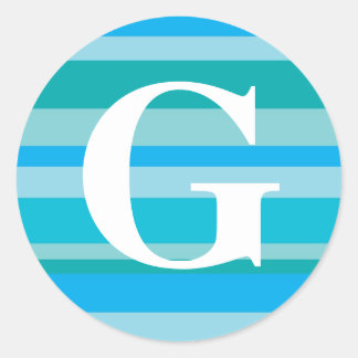 背景を持つカラフルモノグラストライプのム – G ラウンドシール