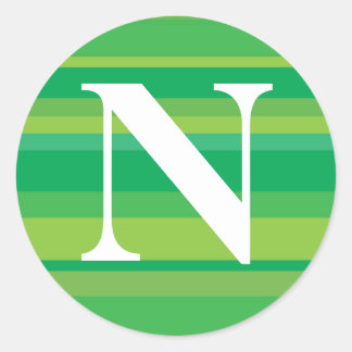 背景を持つカラフルモノグラストライプのム – N ラウンドシール