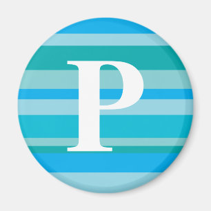 背景を持つカラフルモノグラストライプのム – P マグネット