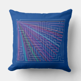背景を持つカラフル迷路 クッション