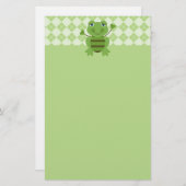 背景を持つスティックフィギュアアーガイルカエル 便箋 (正面/裏面)