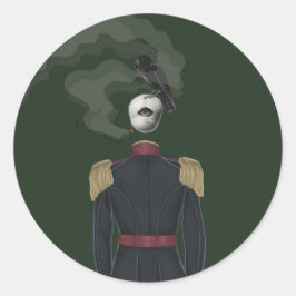 背景を持つダークアートコラージュ ラウンドシール