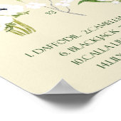 背景を持つムーンガーデンの水色 ポスター (角)