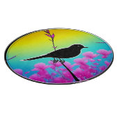 背景を持つ枝の上に鮮やかある芸術的鳥 カッティングボード (角)