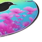 背景を持つ枝の上に鮮やかある芸術的鳥 カッティングボード (角)