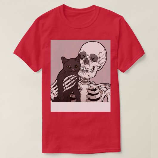 背景を持つ猫の友人 Tシャツ (デザイン正面)