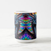 背景を持つ虹色鮮やか竜 コーヒーマグカップ (中央)