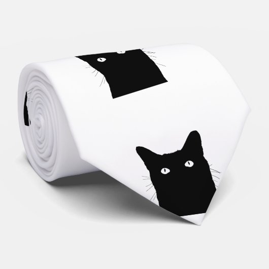 背景を選クリック択する猫が見える ネクタイ (ロール)