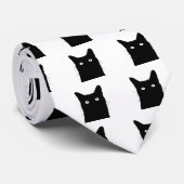 背景を選クリック択する猫が見える ネクタイ (ロール)