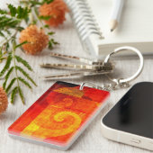 背景アンティークらせん状 キーホルダー (正面右)