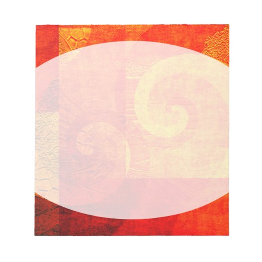 背景アンティークらせん状 ノートパッド (正面)