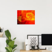 背景アンティークらせん状 ポスター (ホームオフィス)