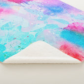 背景アート抽象芸術の水色 シェルパブランケット (3/4)