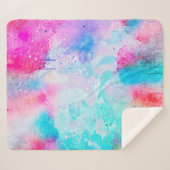 背景アート抽象芸術の水色 シェルパブランケット (正面(横))