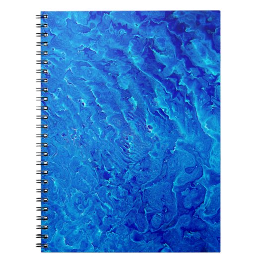 背景アート抽象芸術の水色 ノートブック (正面)