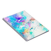 背景アート抽象芸術の水色 ノートブック (右側)