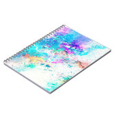 背景アート抽象芸術の水色 ノートブック (左側)