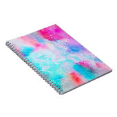 背景アート抽象芸術の水色 ノートブック (右側)