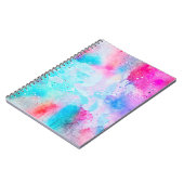 背景アート抽象芸術の水色 ノートブック (左側)
