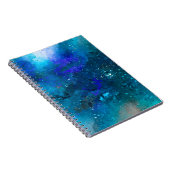 背景アート抽象芸術の水色 ノートブック (右側)