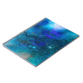 背景アート抽象芸術の水色 ノートブック (左側)