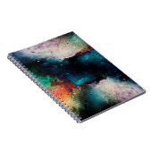 背景アート抽象芸術の水色 ノートブック (右側)