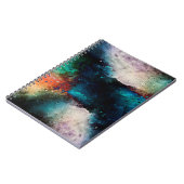 背景アート抽象芸術の水色 ノートブック (左側)