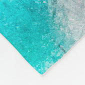 背景アート抽象芸術の水色 フリースブランケット (角)