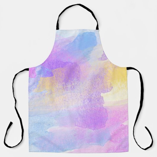 背景アート抽象芸術水彩 エプロン (正面)