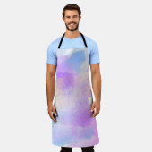 背景アート抽象芸術水彩 エプロン (着用した状態)
