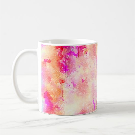 背景アート抽象芸術水彩 コーヒーマグカップ (左)