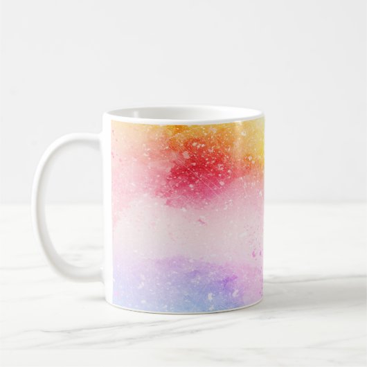 背景アート抽象芸術水彩 コーヒーマグカップ (左)