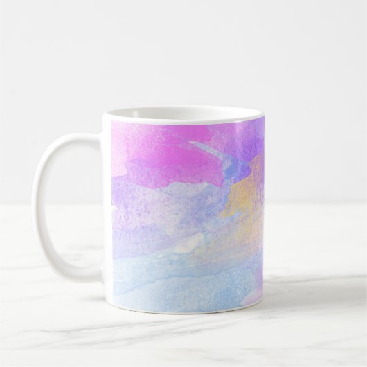 背景アート抽象芸術水彩 コーヒーマグカップ (左)